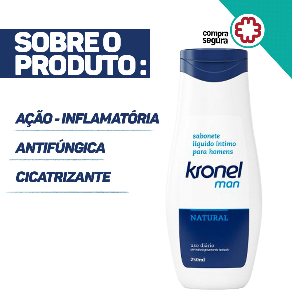 Kronel Man Natural Sabonete Intimo Masculino 250ml Original Kronel Man Natural Sabonete Intimo Masculino 250ml Original
